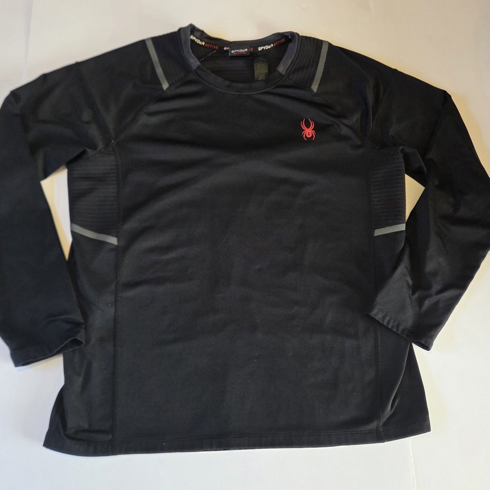 Spyder Black Performance Top with Red Logo Accents
